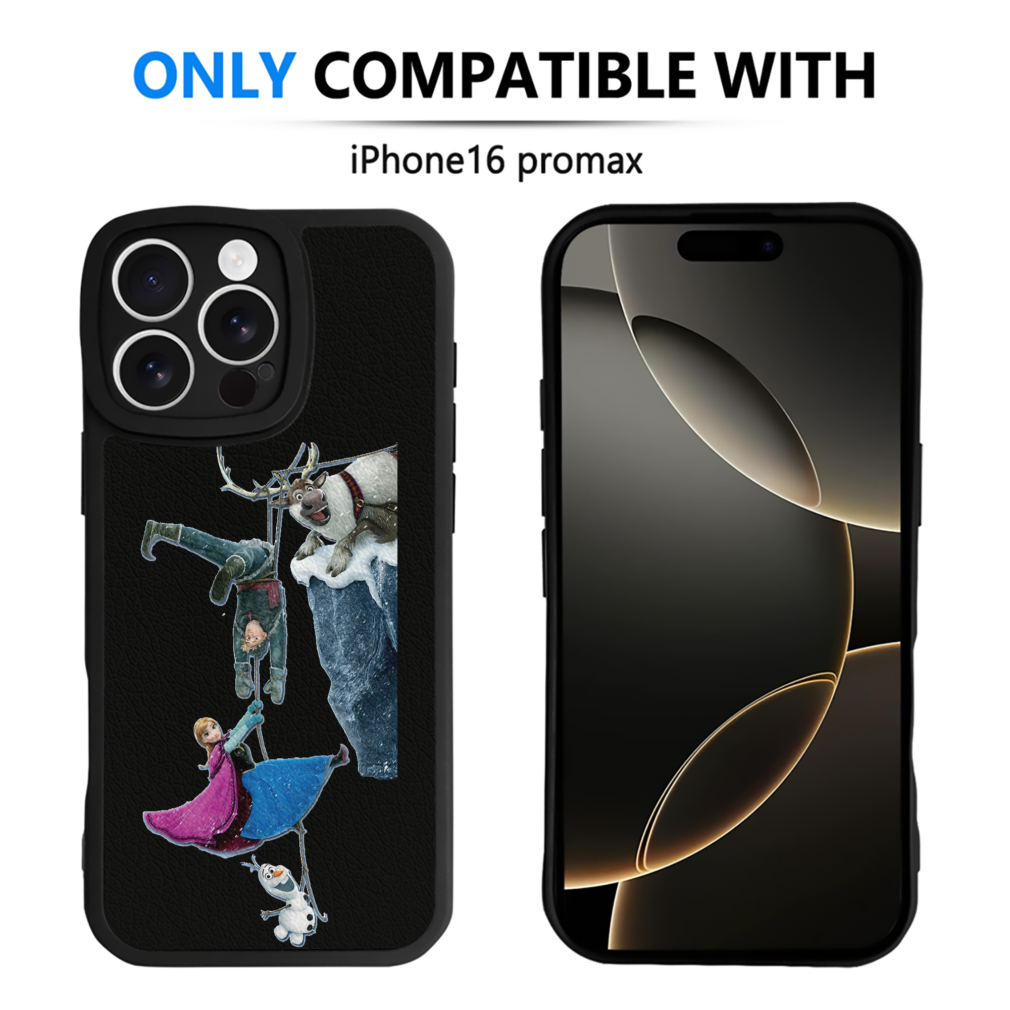 （画像用） アナと雪の女王 アンナ エルサ Frozen Anna Elsa 【iPhone 16シリーズ対応】シリコンスマホケース（レザー調） 材質：シリコン